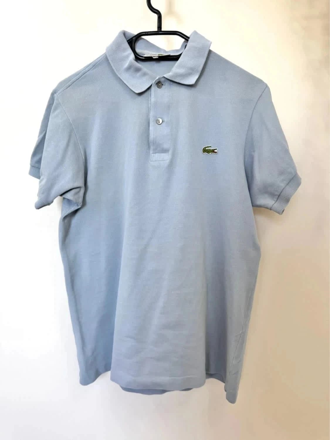 Polo Lacoste bleu Devanlay Made in France taille S - Photo 2/8