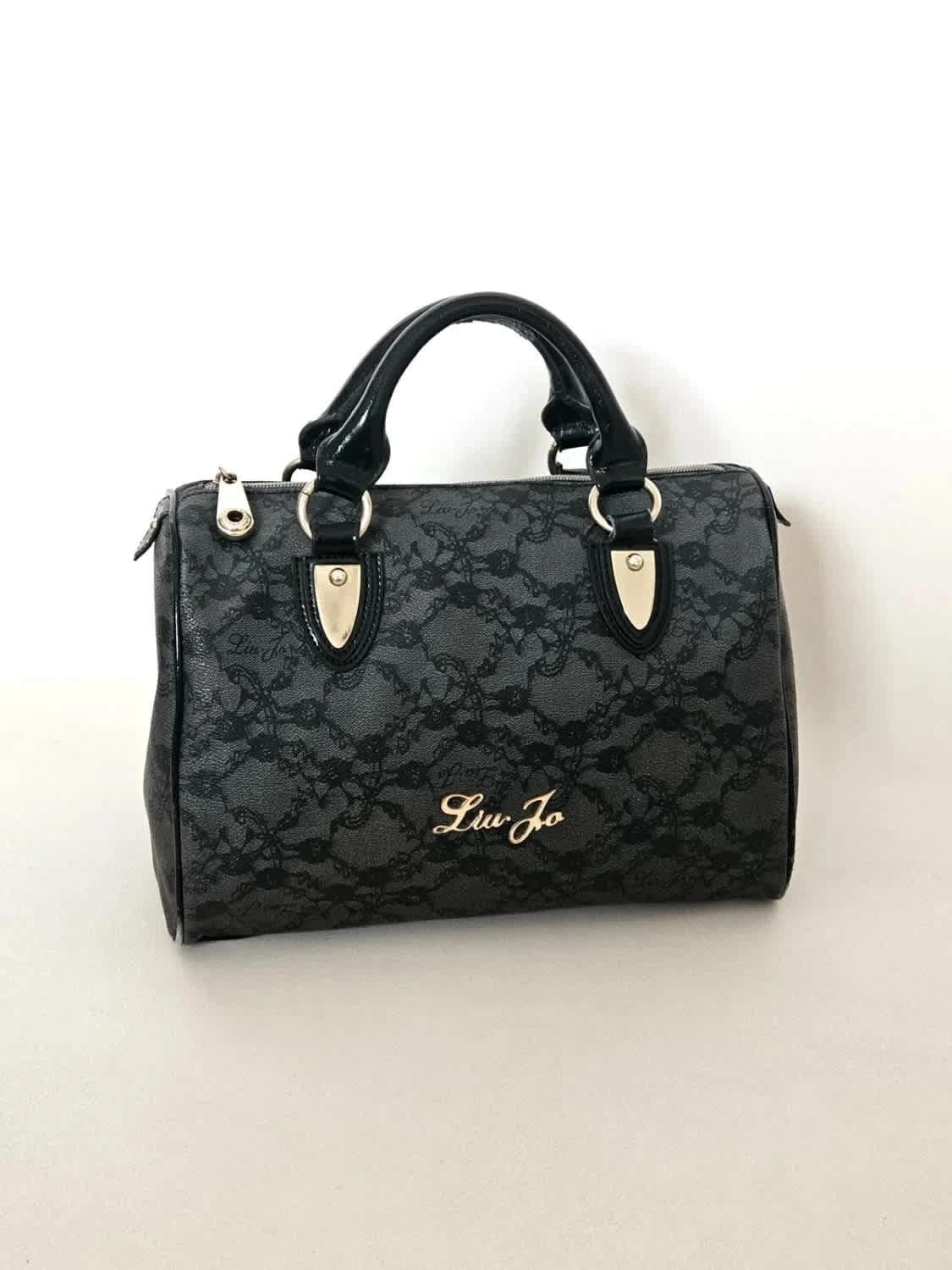 Sac à main Boston Lui Jo noir motif dentelle - Photo 2/15
