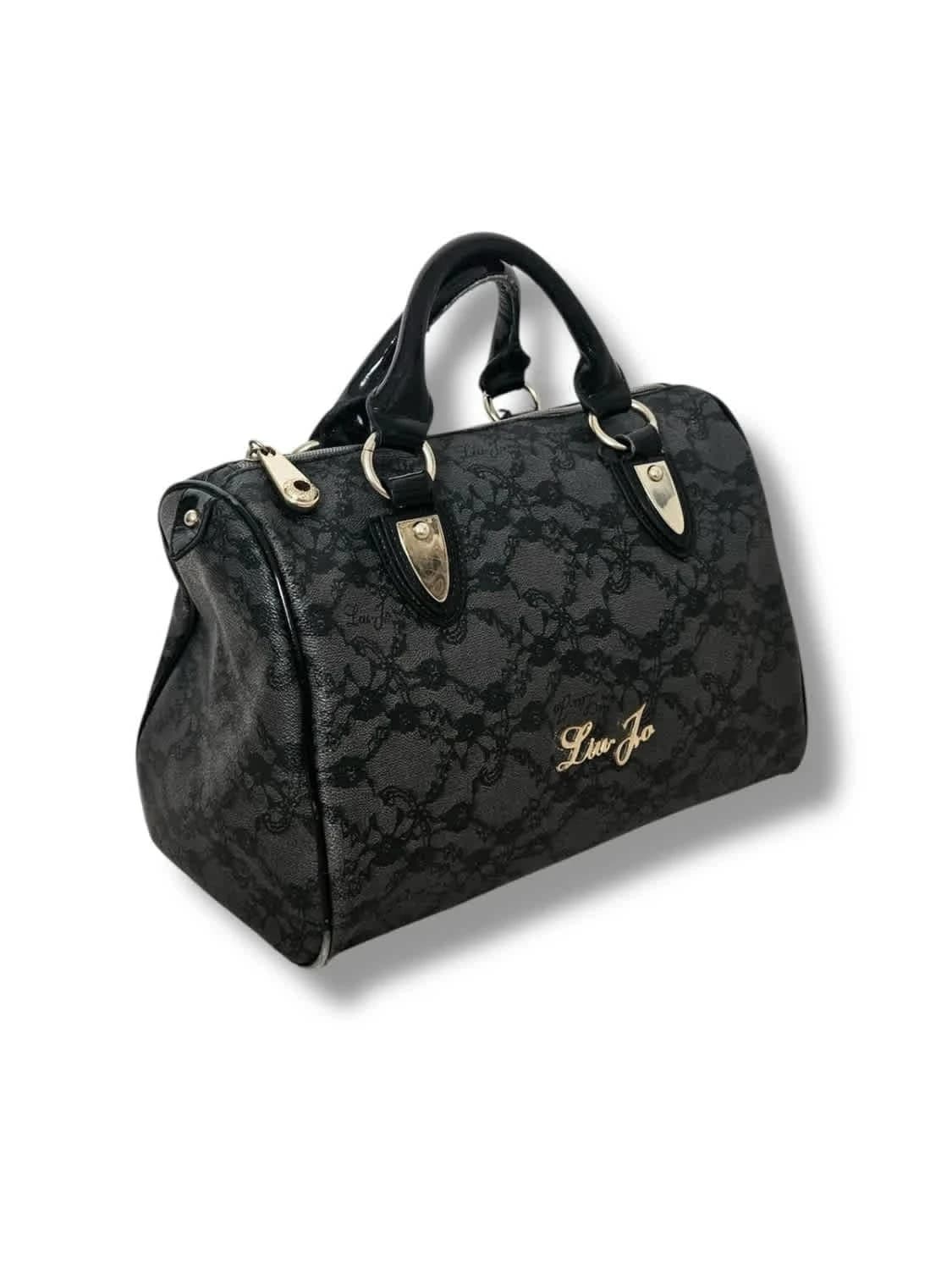 Sac à main Boston Lui Jo noir motif dentelle - Photo 1/15