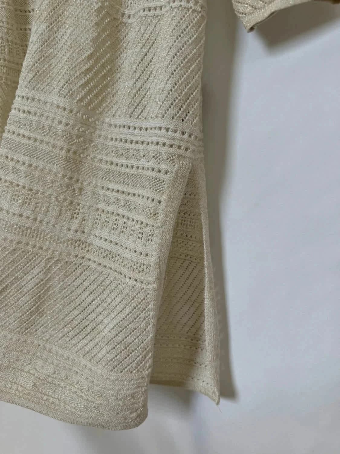 Gilet/cardigan long Morgan crème en maille taille M - Photo 4/6