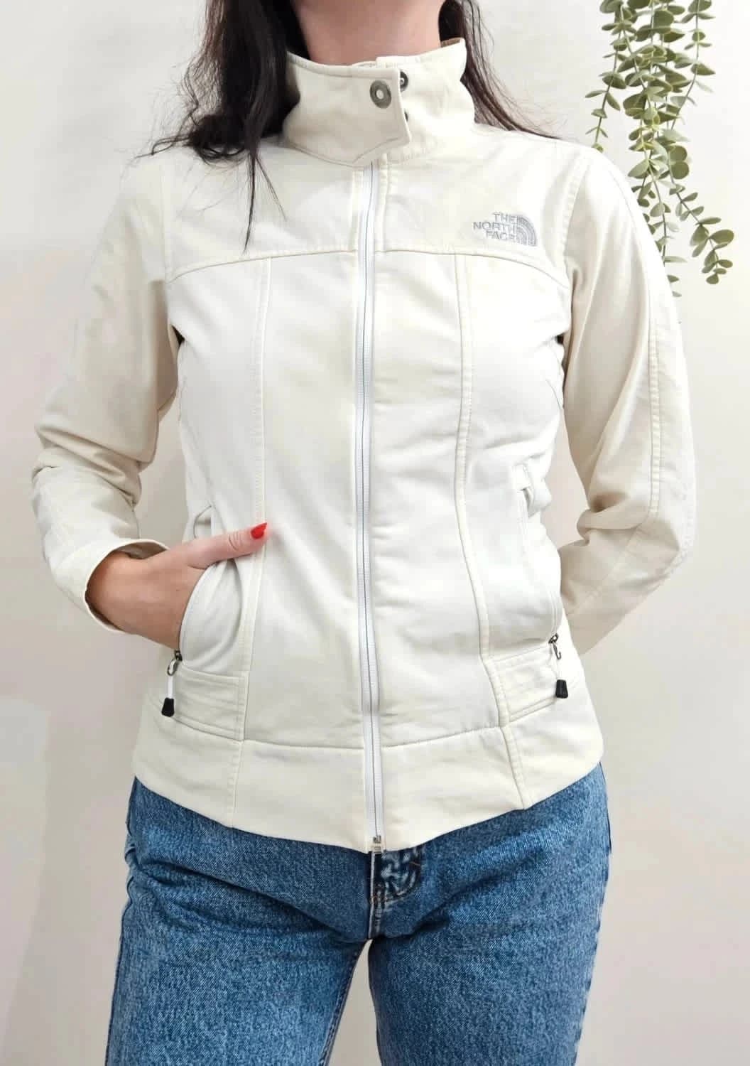 Veste/Jacket The North Face blanche style épuré logo brodé taille S - Photo 1/7