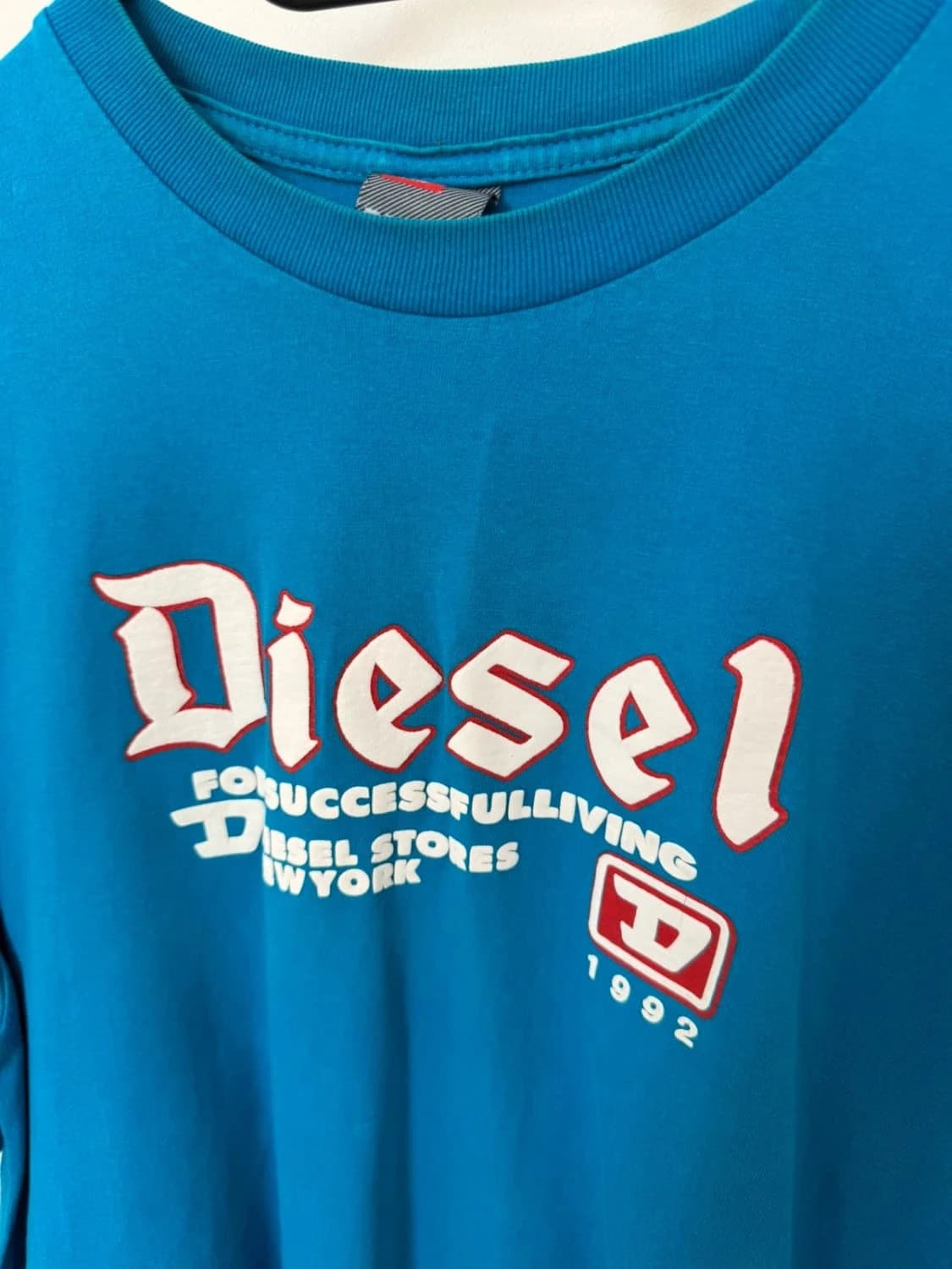 T-shirt Diesel 1992 Y2K imprimé logo bleu taille XL - FP2512176 - Photo 3/7