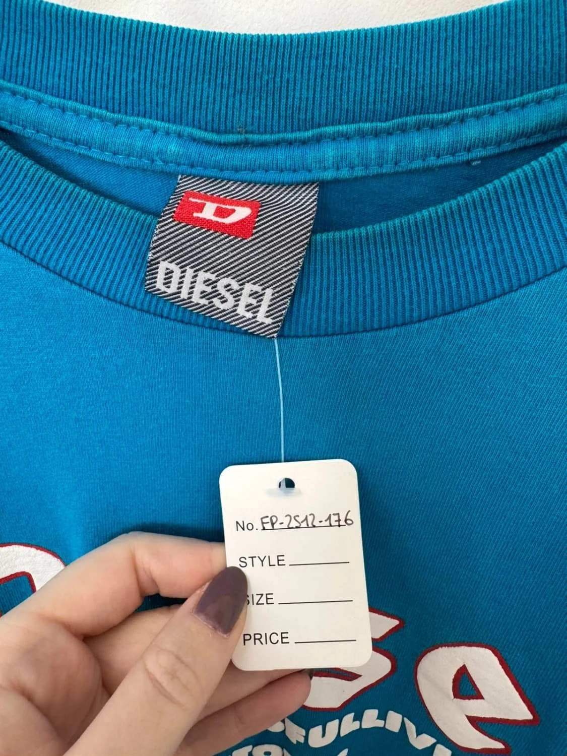 T-shirt Diesel 1992 Y2K imprimé logo bleu taille XL - FP2512176 - Photo 4/7
