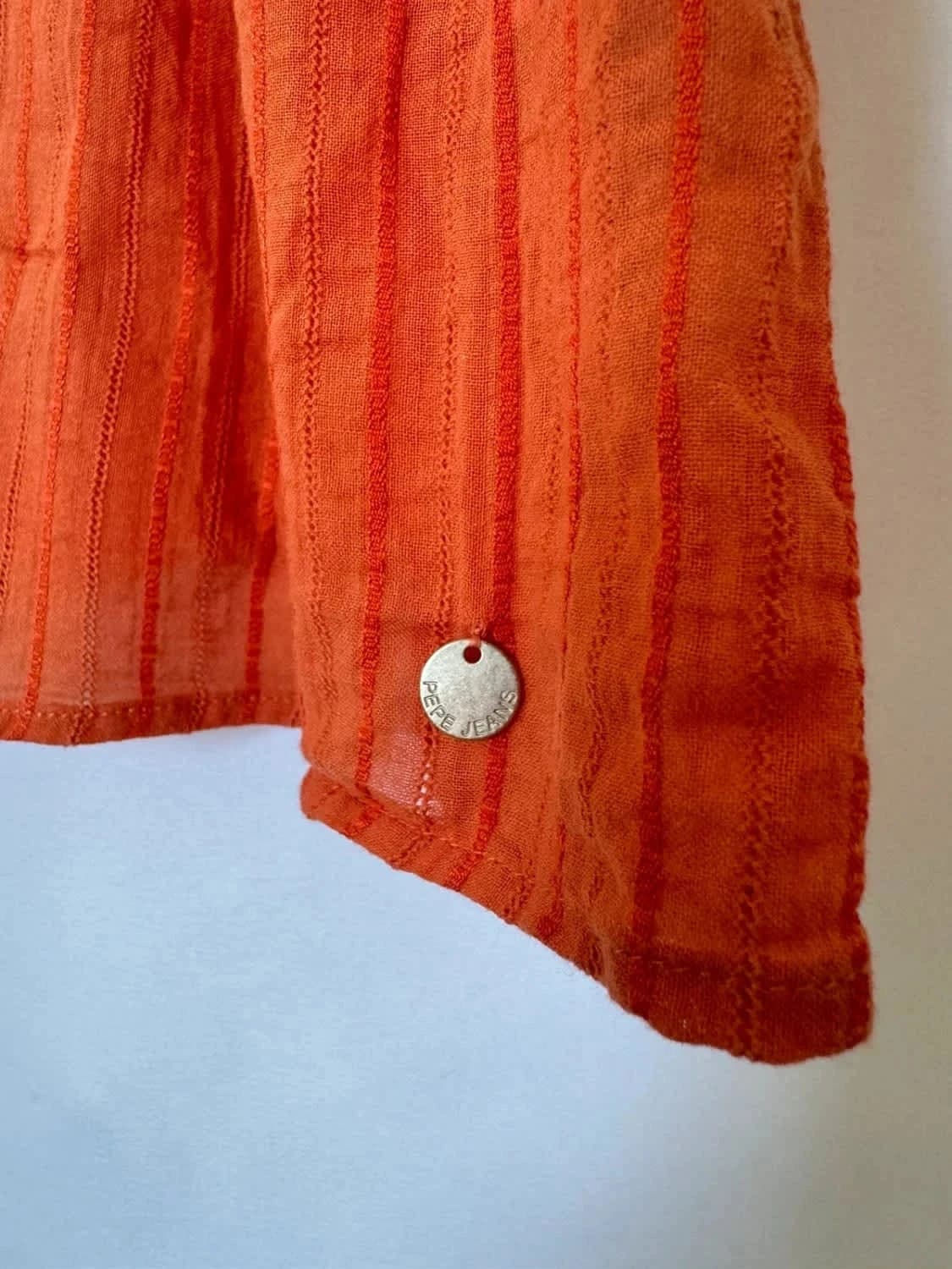 Top sans manches débardeur orange macramé Pepe Jeans taille M - Photo 3/9