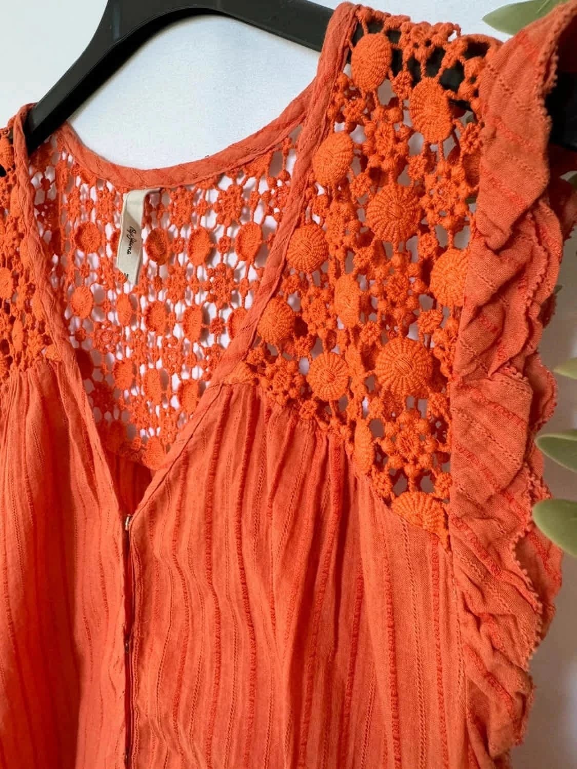 Top sans manches débardeur orange macramé Pepe Jeans taille M - Photo 4/9