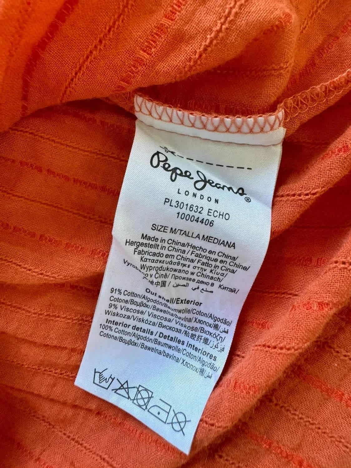 Top sans manches débardeur orange macramé Pepe Jeans taille M - Photo 8/9