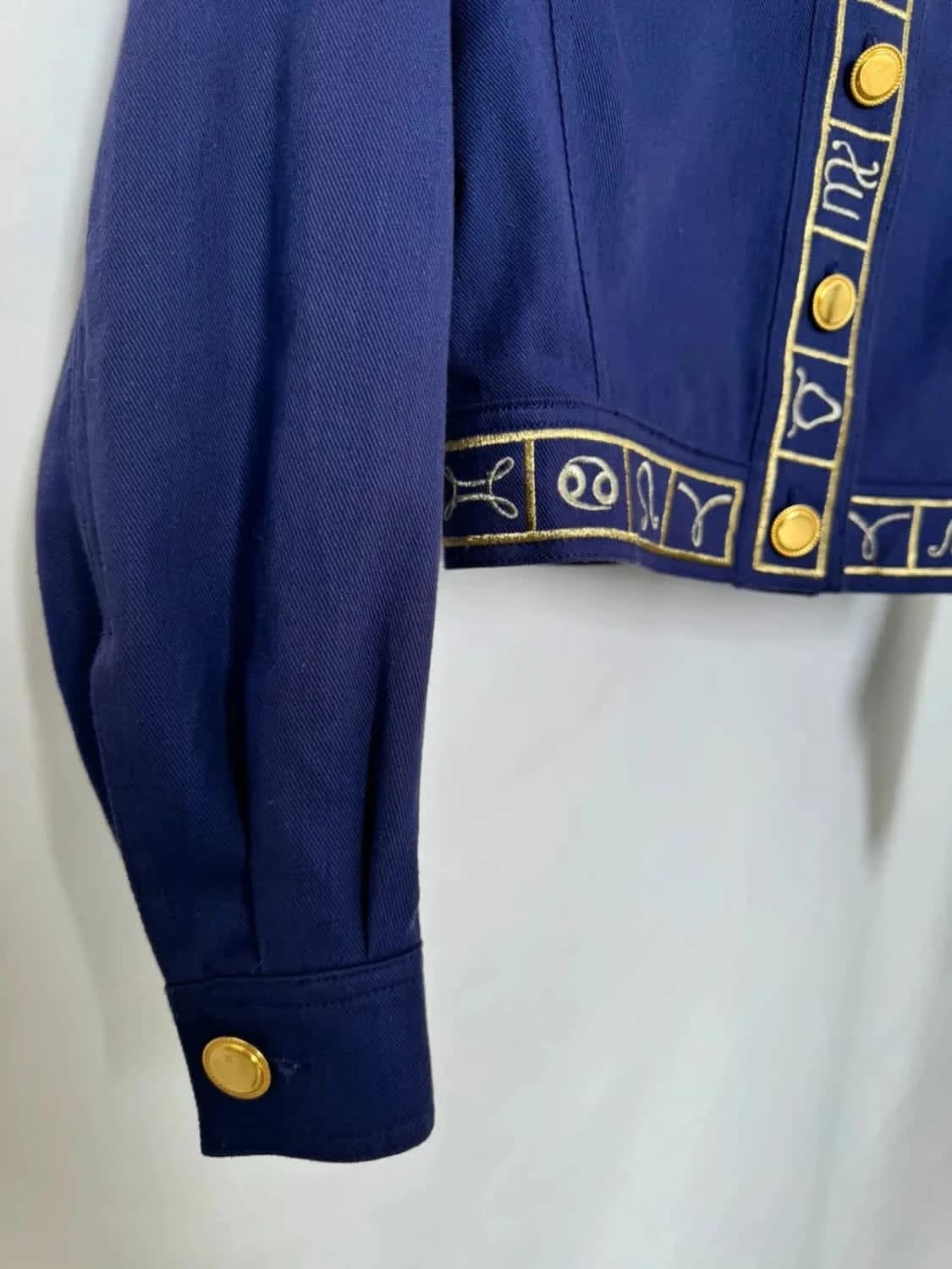 Veste Christian Llinares brodée astrologie taille 40 - Pièce rare et unique - Photo 6/10