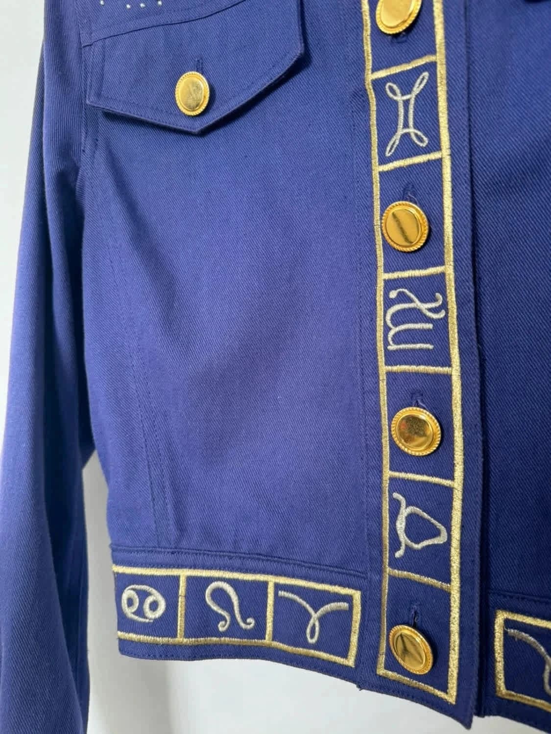Veste Christian Llinares brodée astrologie taille 40 - Pièce rare et unique - Photo 7/10