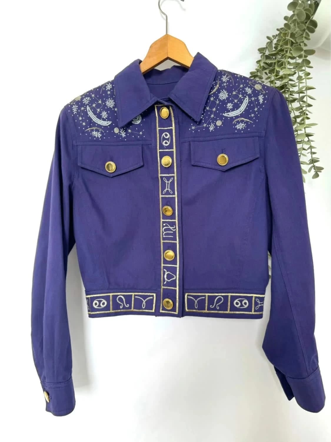 Veste Christian Llinares brodée astrologie taille 40 - Pièce rare et unique - Photo 3/10