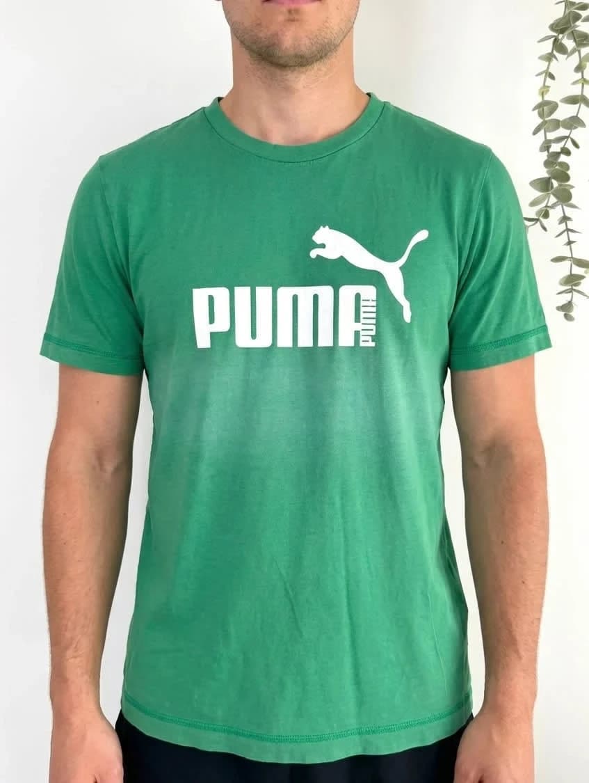 T-shirt coton Puma vert logo poitrine taille S - FP2512144 - Photo 1/8