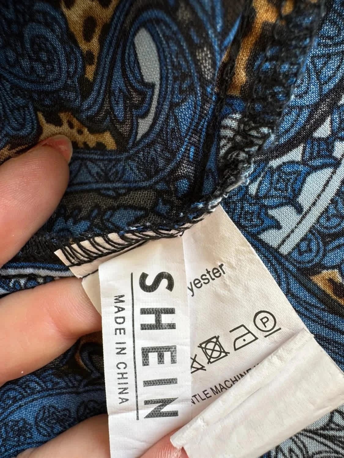 Blouse bleue oversize à imprimé taille S - Photo 6/6