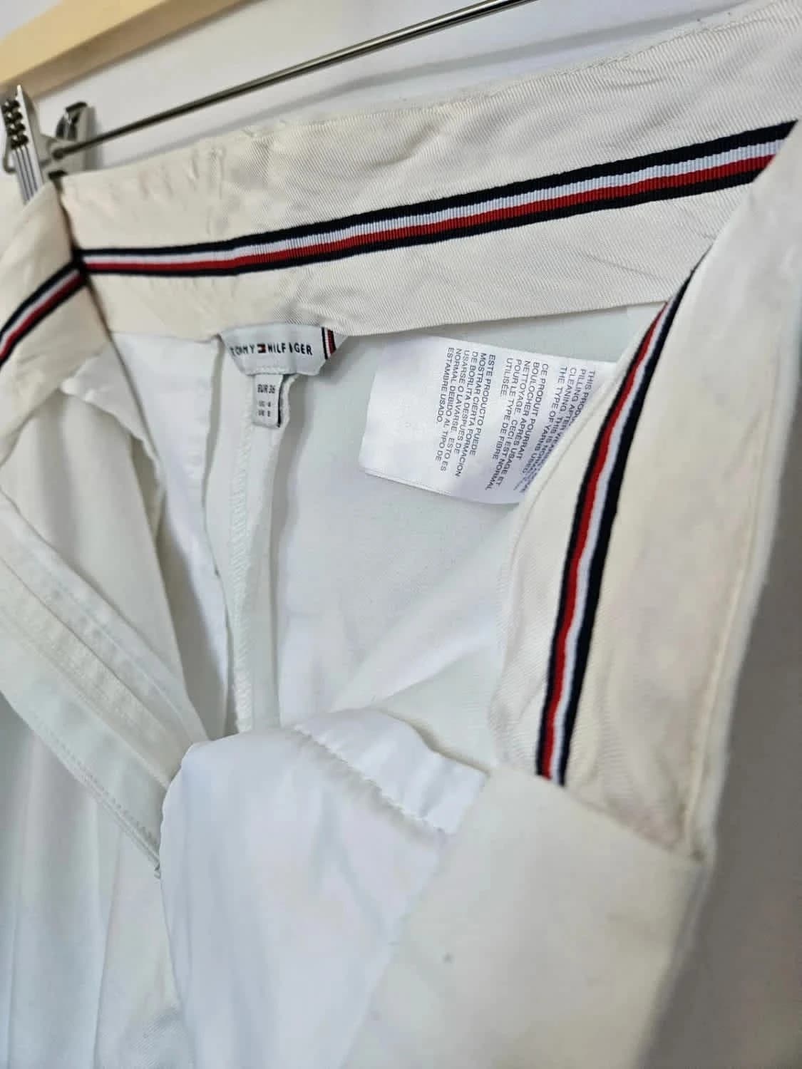 Pantalon blanc coupe droite Tommy Hilfiger - Photo 3/7