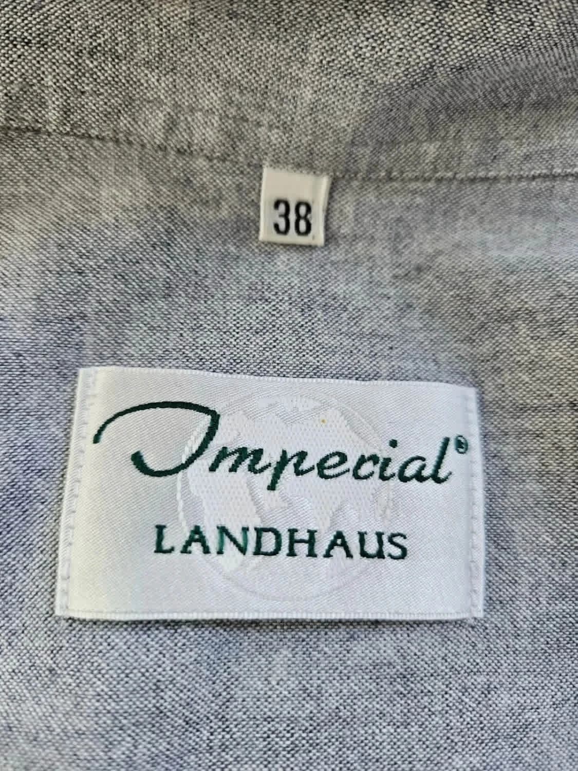Chemise manches longues grise traditionnelle avec détails Imperial Landhaus - Photo 3/6