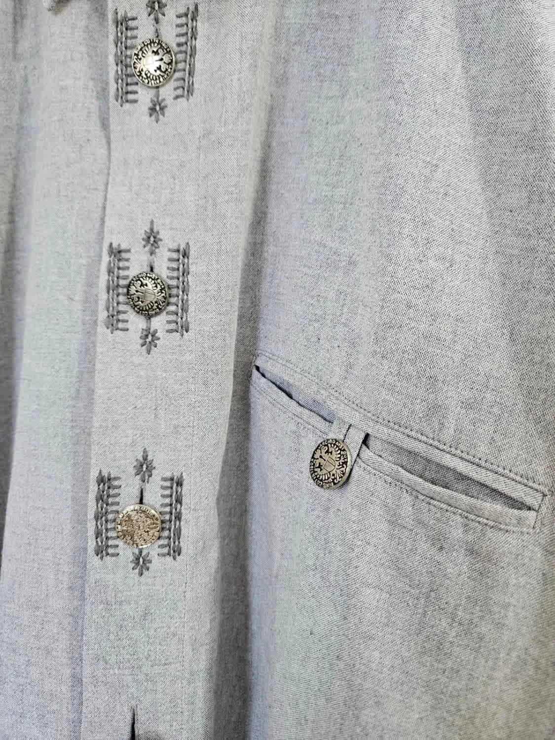 Chemise manches longues grise traditionnelle avec détails Imperial Landhaus - Photo 6/6