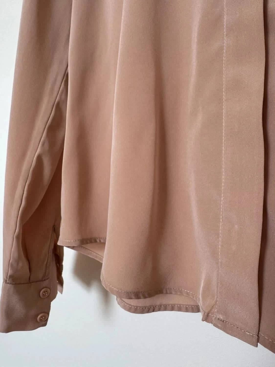 Blouse fluide à franges satinée rose Claudie Pierlot taille 36 - Photo 5/8