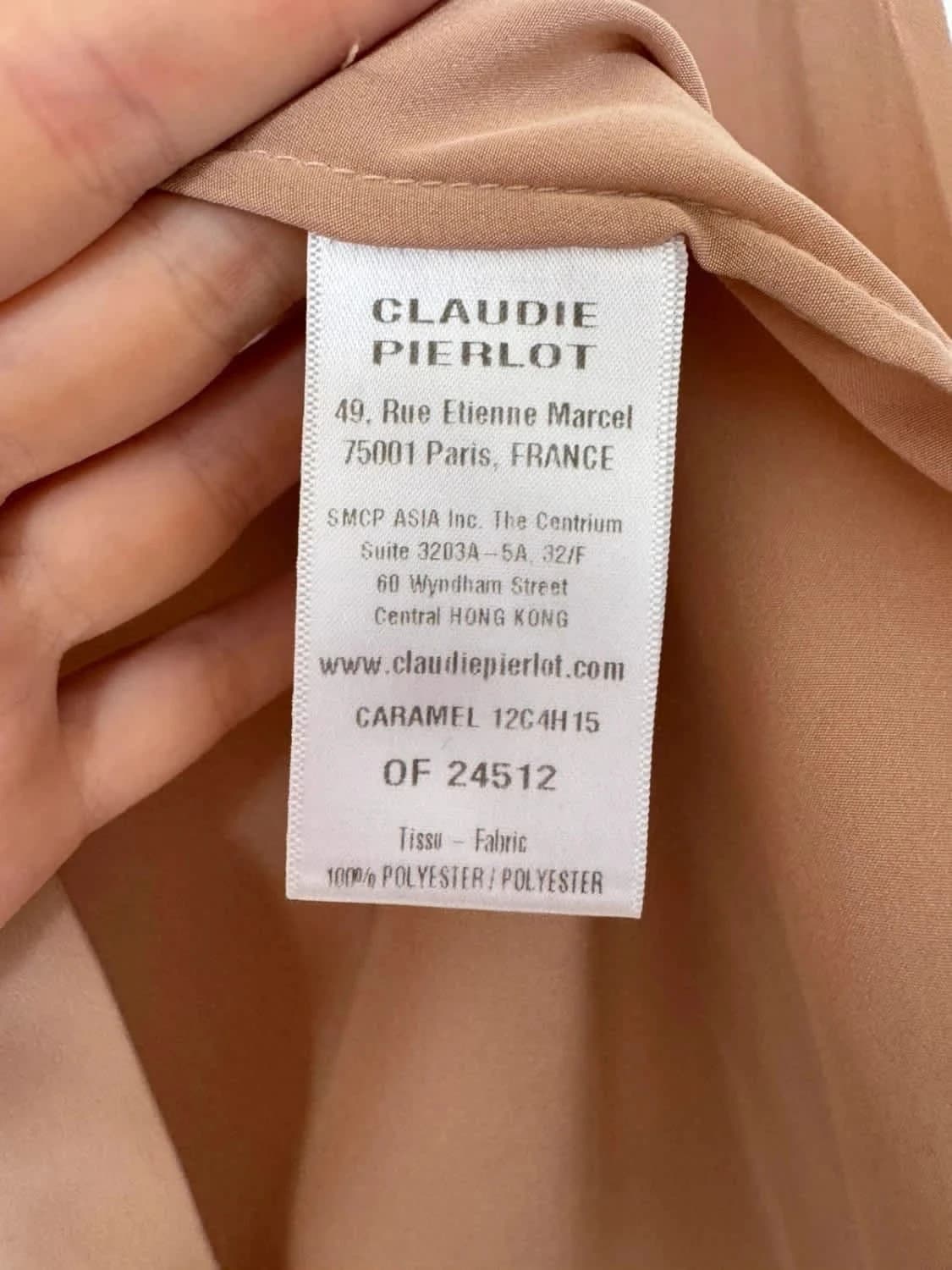 Blouse fluide à franges satinée rose Claudie Pierlot taille 36 - Photo 6/8