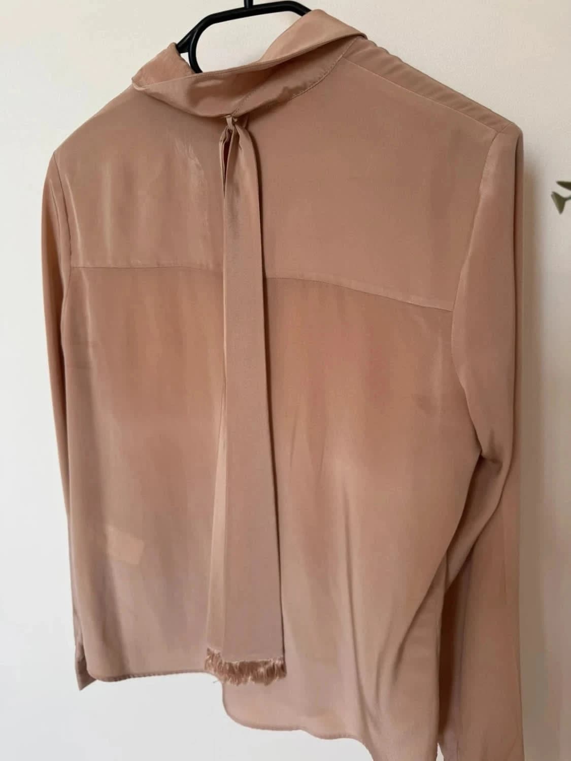 Blouse fluide à franges satinée rose Claudie Pierlot taille 36 - Photo 8/8