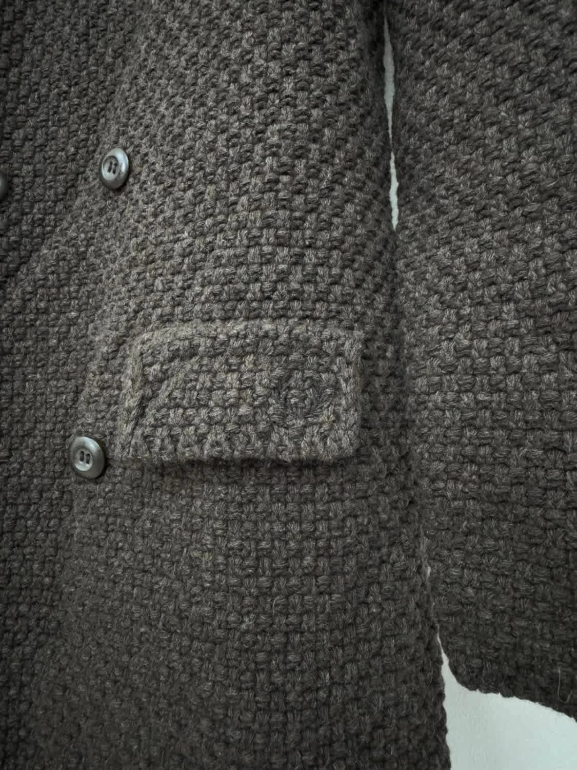 Manteau cardigan maille laine Fred Perry marron taille S - Photo 5/9