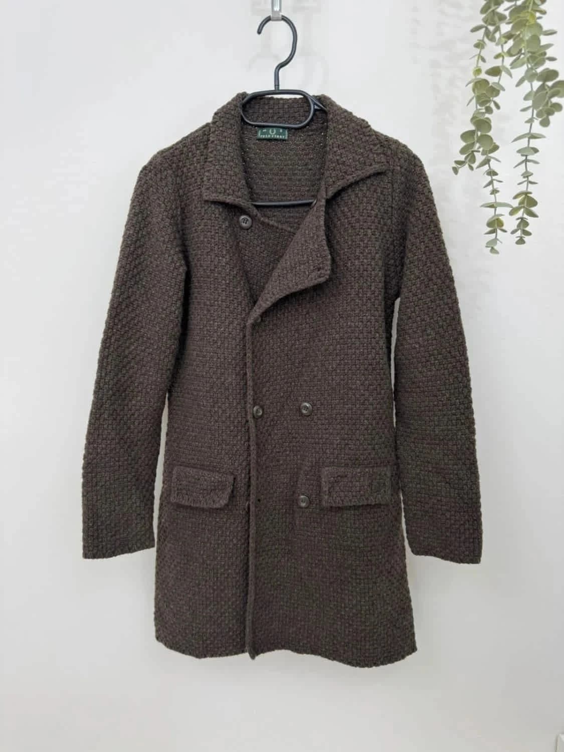 Manteau cardigan maille laine Fred Perry marron taille S - Photo 3/9