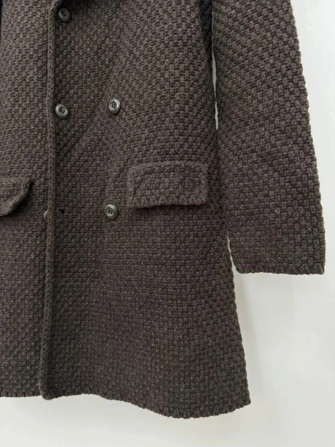 Manteau cardigan maille laine Fred Perry marron taille S - Photo 4/9
