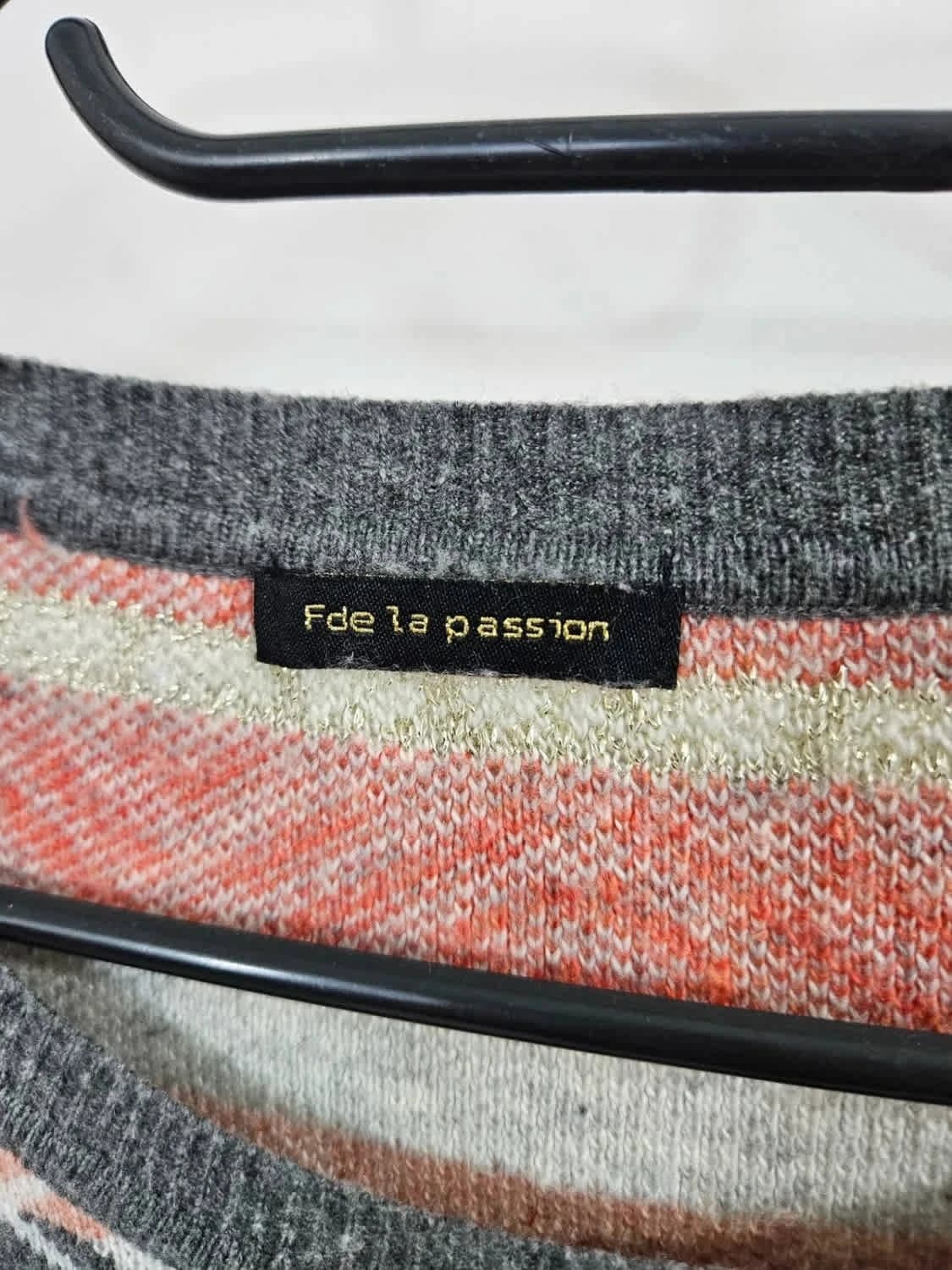Pull d’hiver vintage knitwear à motifs avec du doré - Photo 4/7