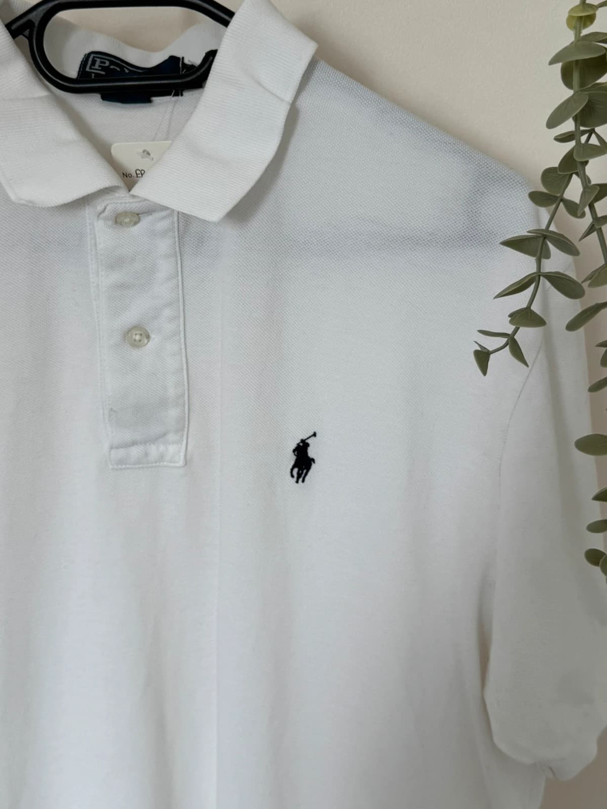 Polo piqué Polo by Ralph Lauren blanc logo bleu marine taille L - FP260241 - Photo 3/8