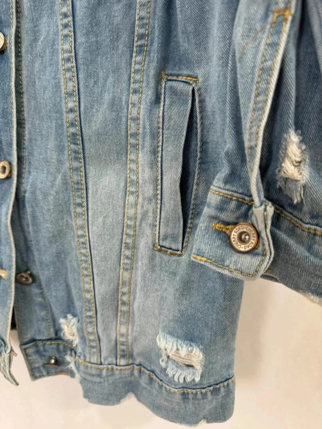Veste en jeans longue Cherry Koko 100% coton - Photo 3/8