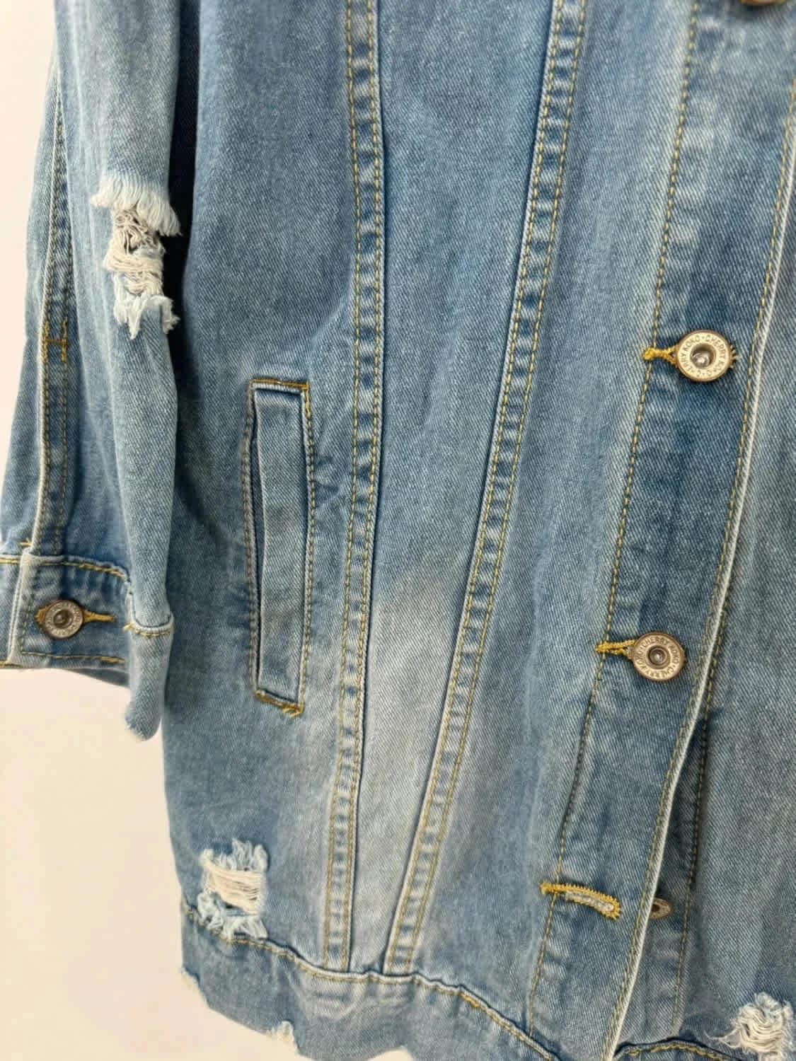 Veste en jeans longue Cherry Koko 100% coton - Photo 5/8