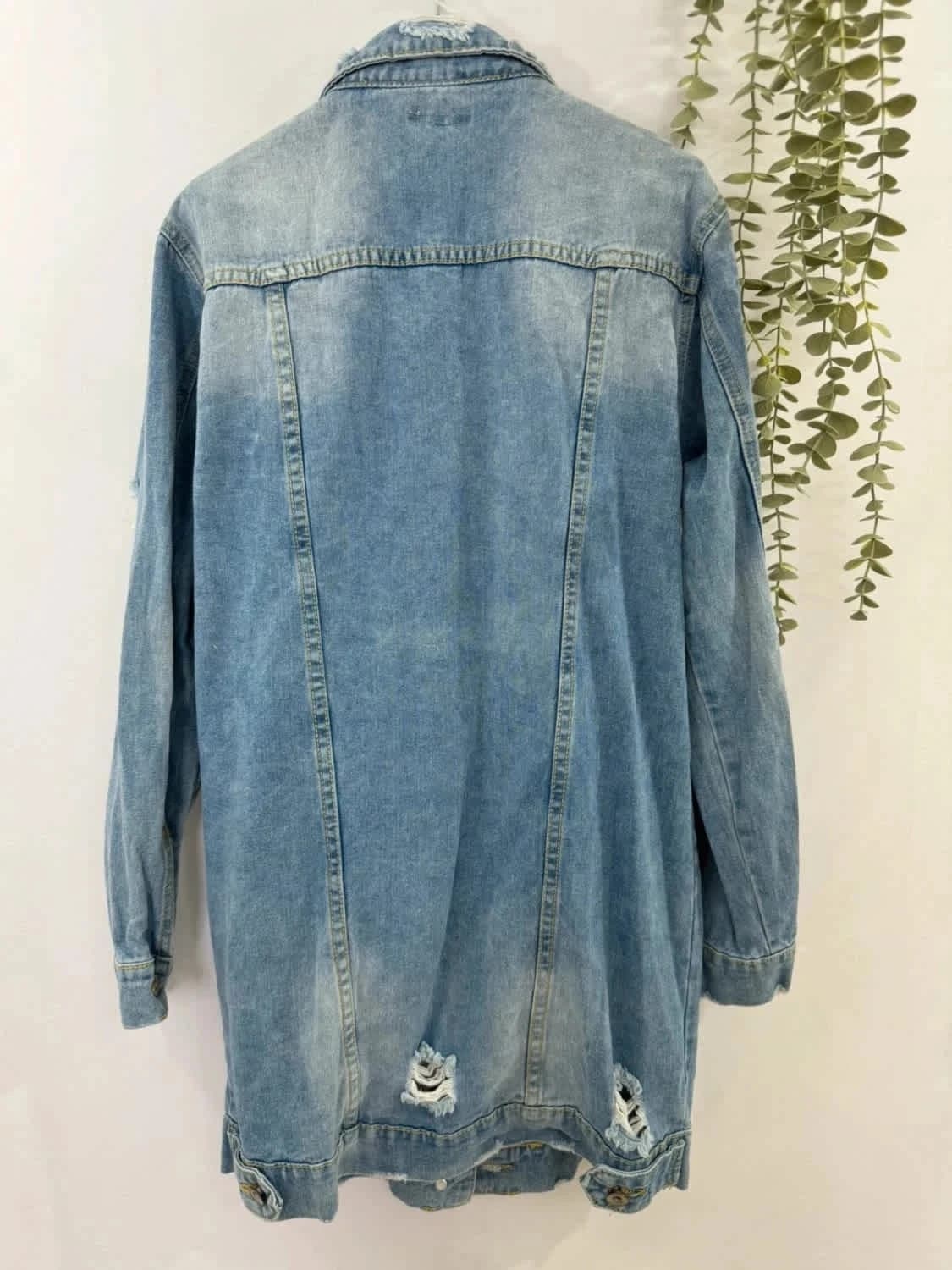 Veste en jeans longue Cherry Koko 100% coton - Photo 6/8