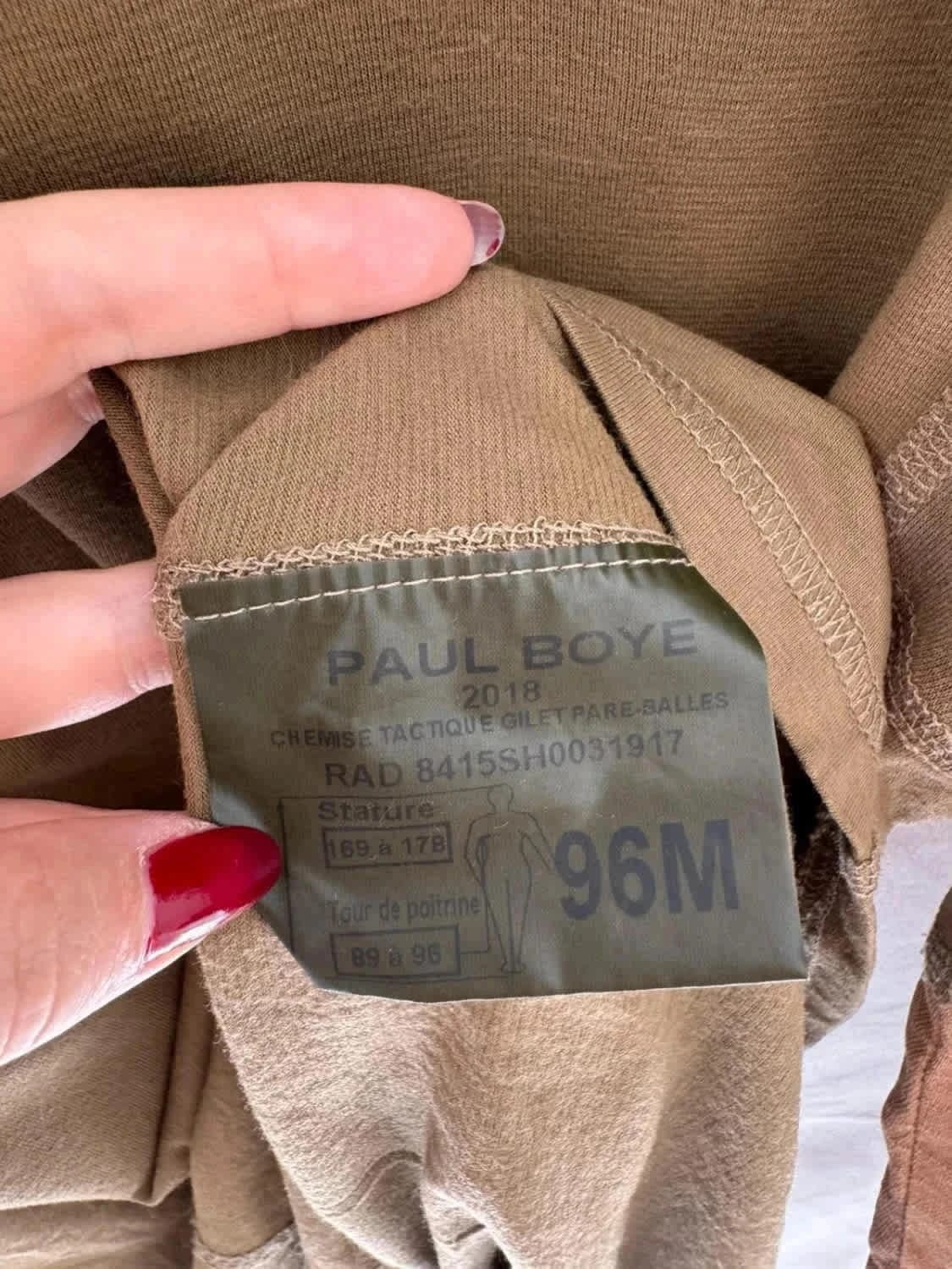 Chemise tactique gilet armée militaire Paul Boye 96 M - Photo 6/7