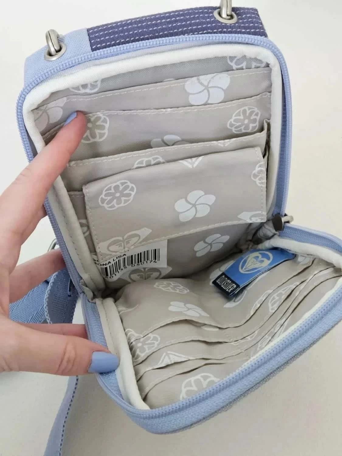 Pochette bandoulière Quiksilver violette nombreux rangements - Photo 4/5