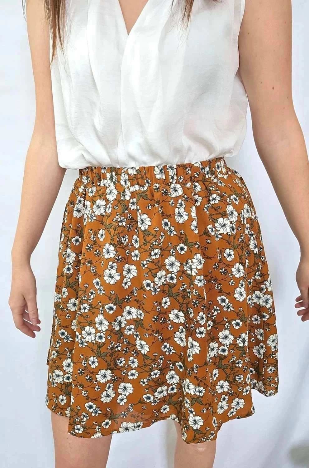 Jupe fleurie Garance Paris élastique taille S - Photo 1/4