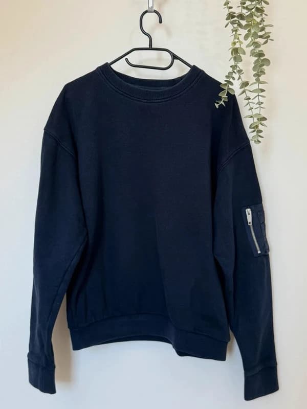 Sweat Crewneck The Kooples Sport navy poche zippée manche relaxed taille S - Photo 2/9