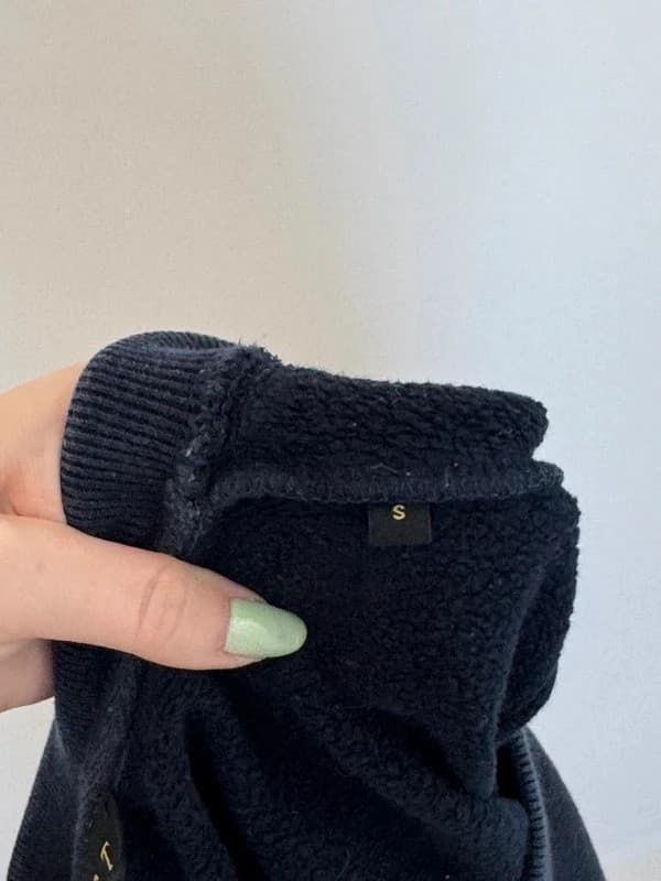 Sweat Crewneck The Kooples Sport navy poche zippée manche relaxed taille S - Photo 7/9