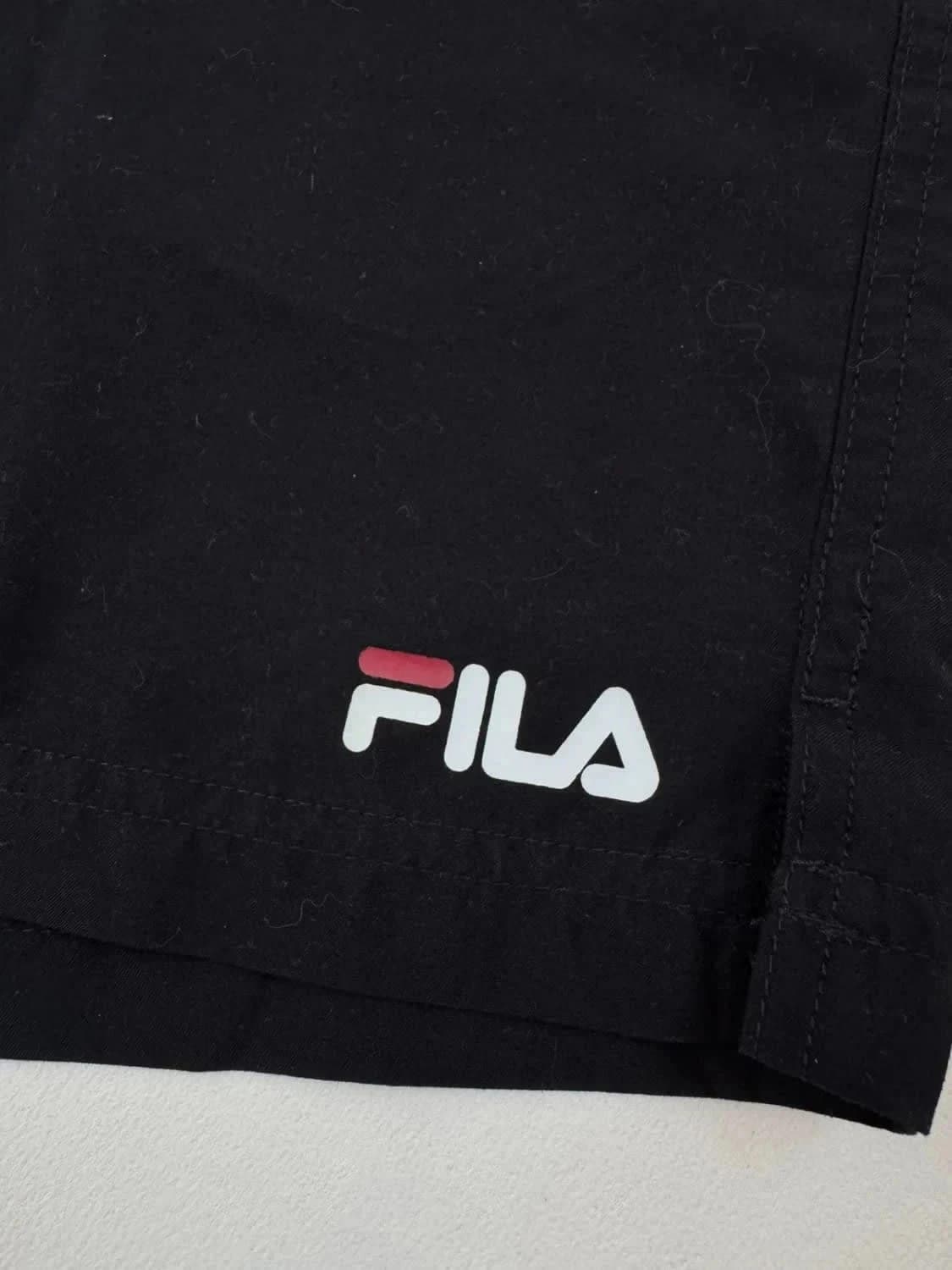 Short de bain noir Fila White Line élastique taille S - Photo 4/9