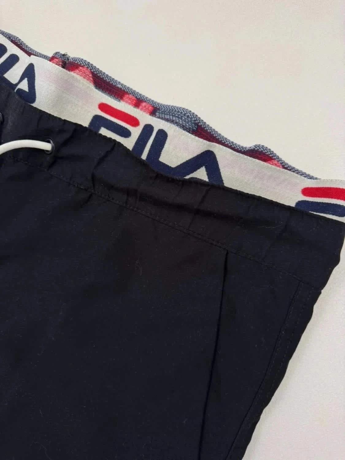 Short de bain noir Fila White Line élastique taille S - Photo 5/9