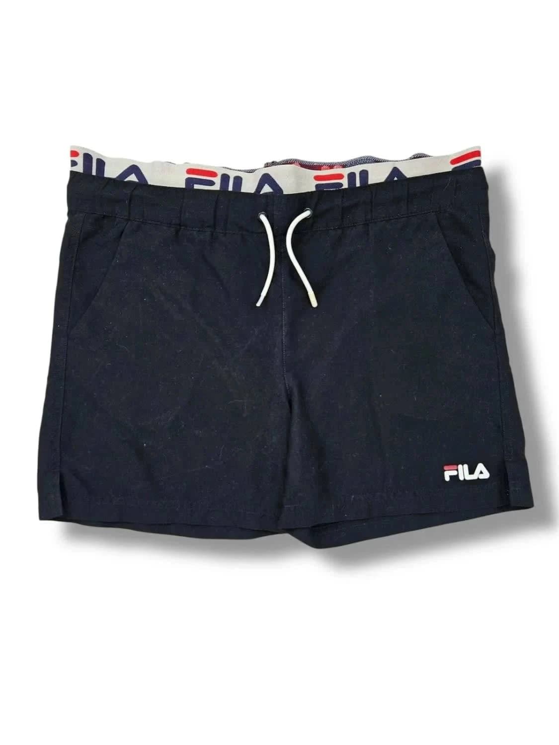 Short de bain noir Fila White Line élastique taille S - Photo 1/9
