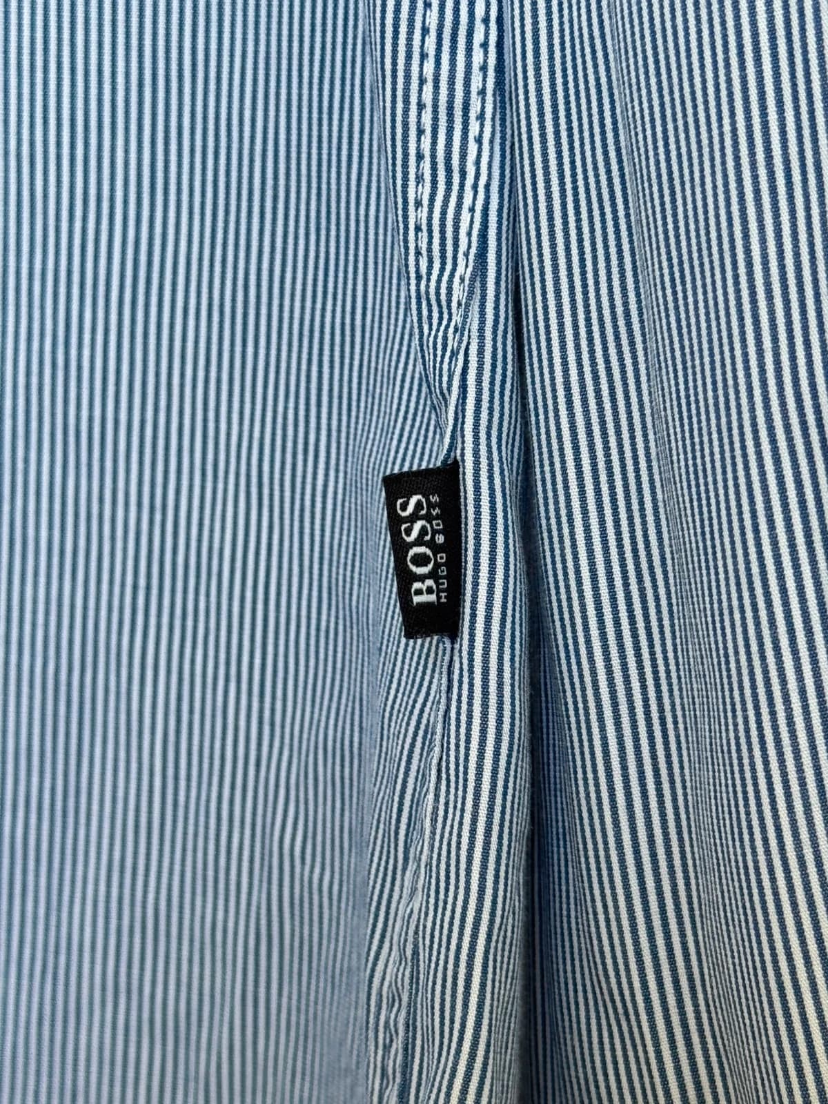 Chemise Hugo Boss bleu rayures fines taille M regular fit Lorenzo - FP260650 - Photo 4/10