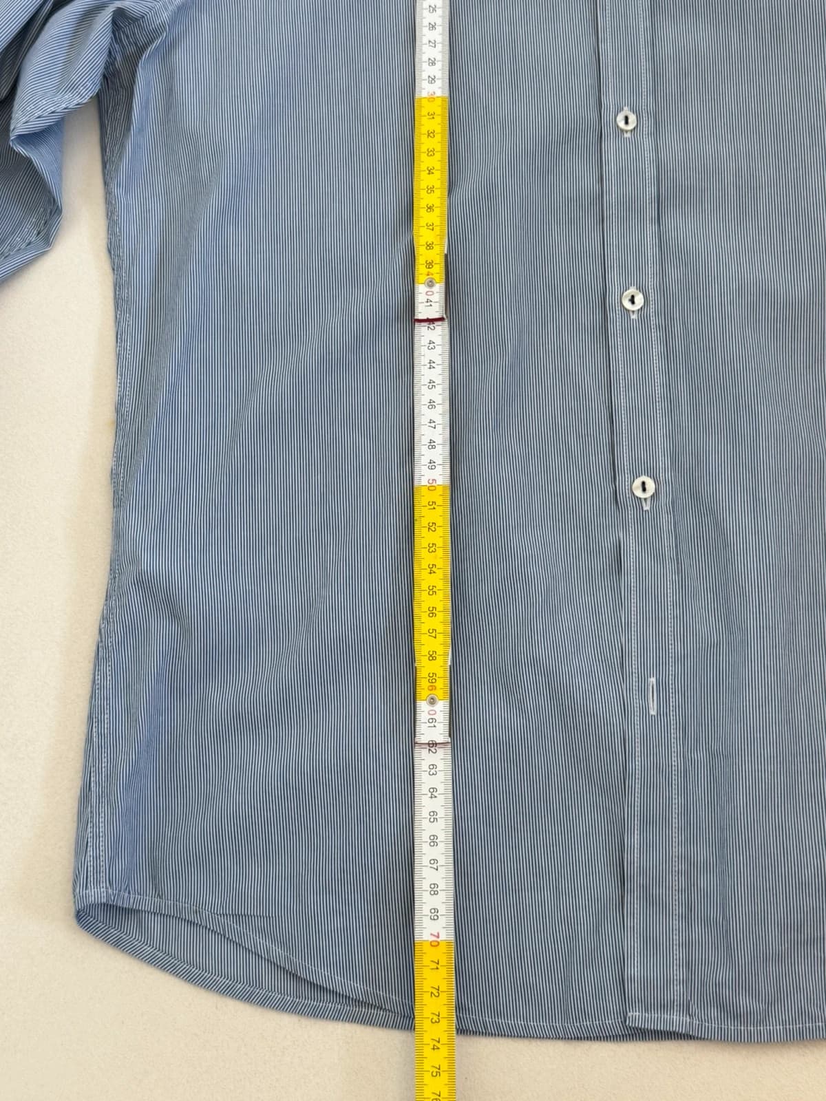 Chemise Hugo Boss bleu rayures fines taille M regular fit Lorenzo - FP260650 - Photo 9/10