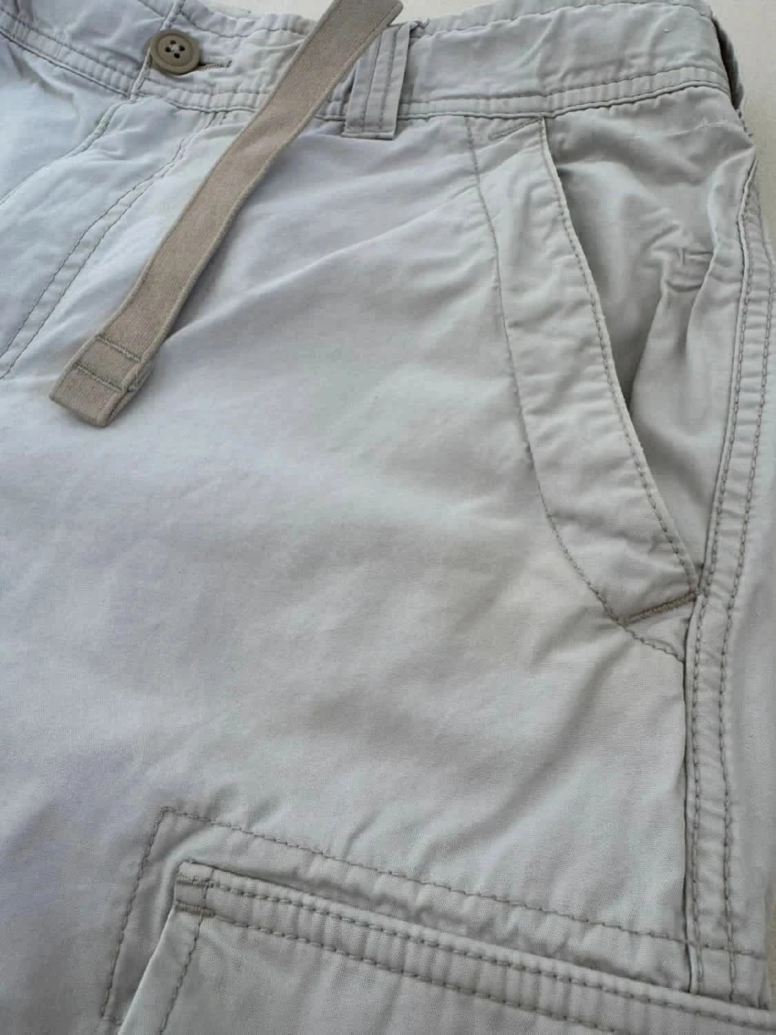 Short cargo gris clair Express avec cordon taille W32 - Photo 6/12
