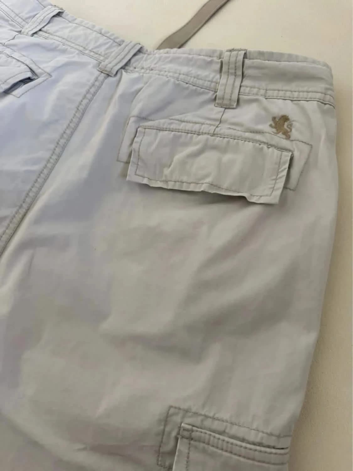 Short cargo gris clair Express avec cordon taille W32 - Photo 9/12