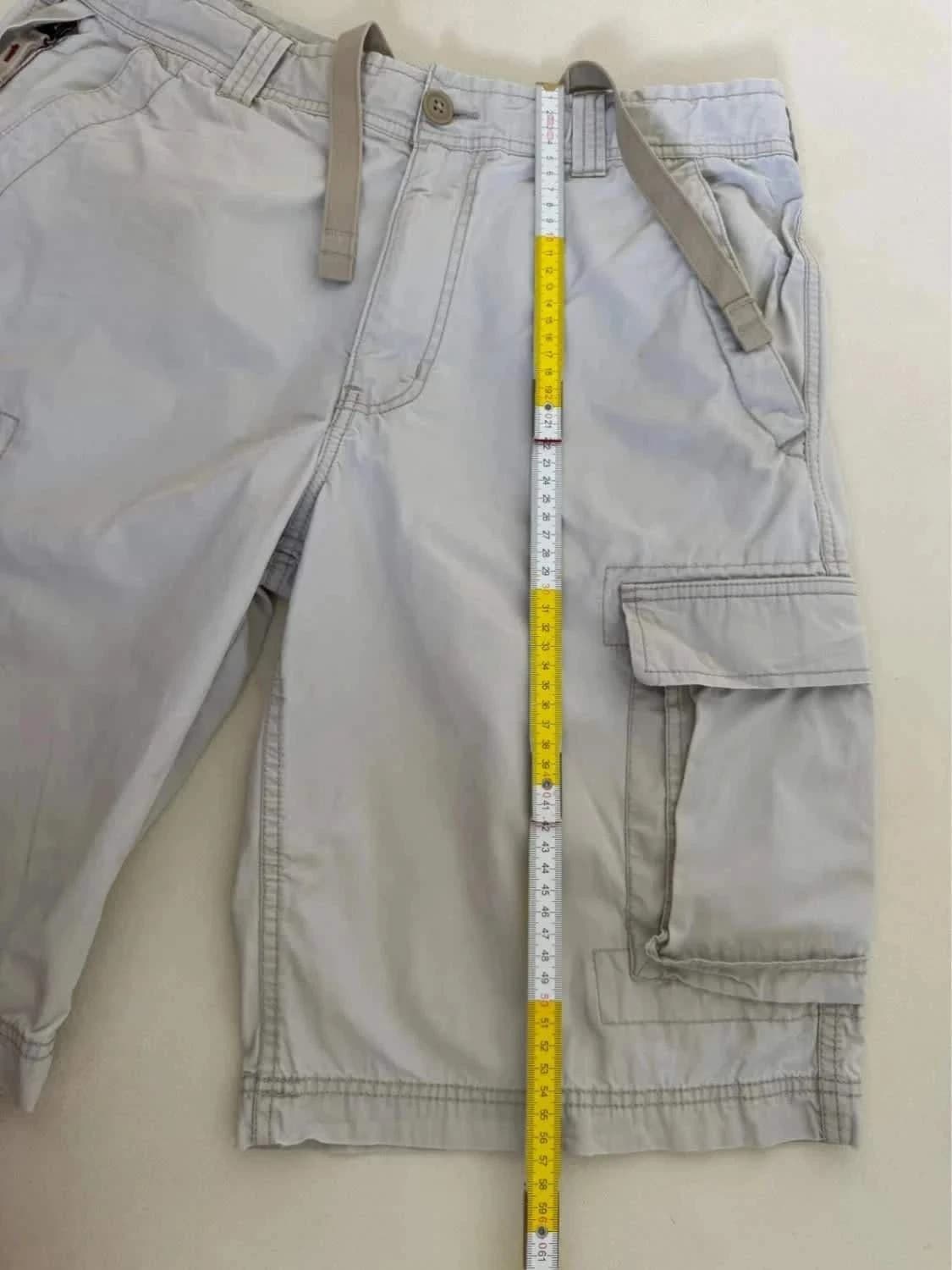 Short cargo gris clair Express avec cordon taille W32 - Photo 12/12