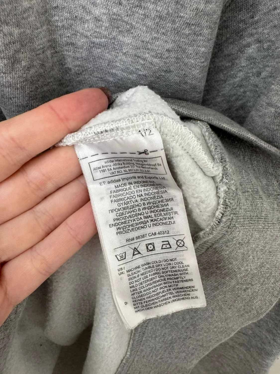 Sweat adidas originals half zip à capuche gris bandes trefoil taille M - FP2512107 - Photo 6/7