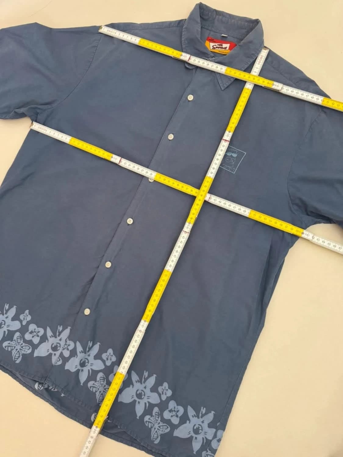 Chemise manches courtes bleue The Simpsons brodé 100% coton taille XL - Photo 3/7