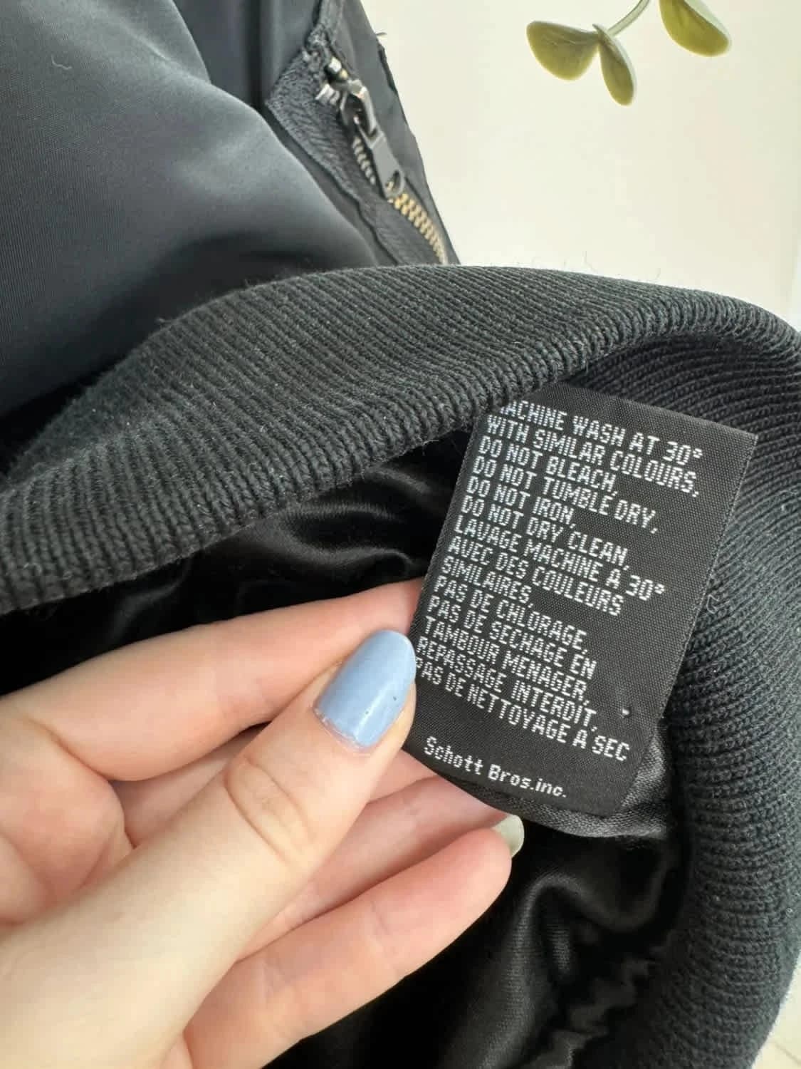 Veste Bomber noir Jacket American Schott logo brodé taille S - Photo 10/12