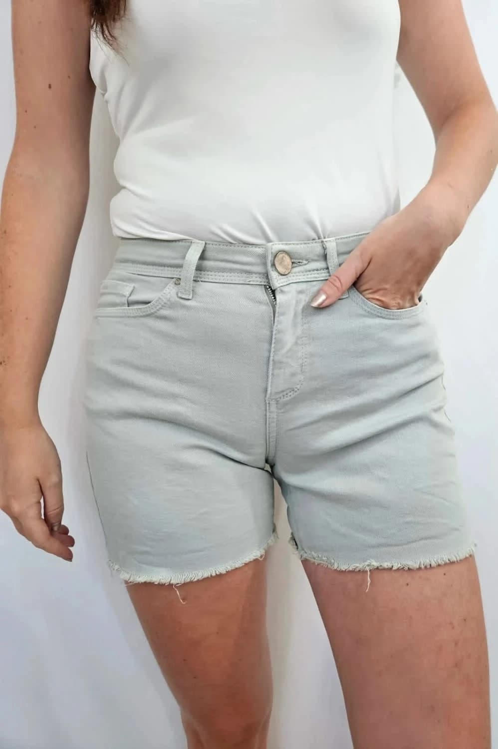 Short Sud Express bleu clair stretch taille 34 - Photo 1/6