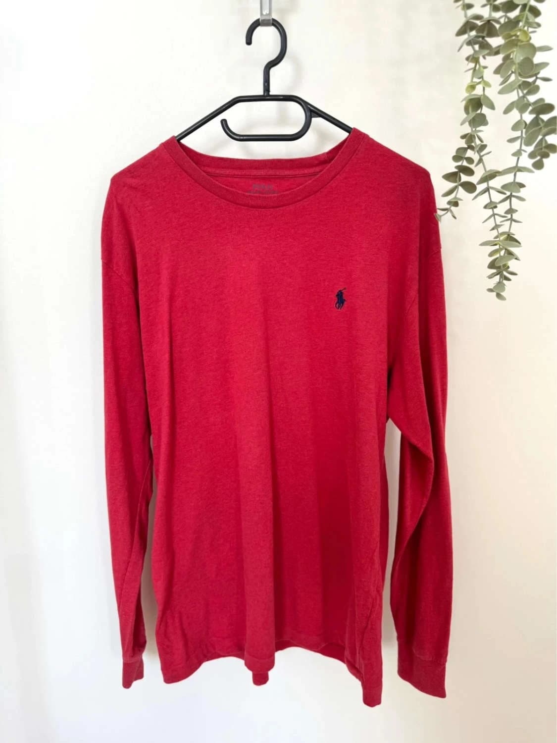 T-shirt manches longues Ralph Lauren coton rouge logo brodé taille M - FP2512162 - Photo 2/9