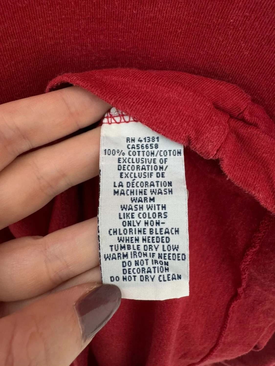 T-shirt manches longues Ralph Lauren coton rouge logo brodé taille M - FP2512162 - Photo 7/9