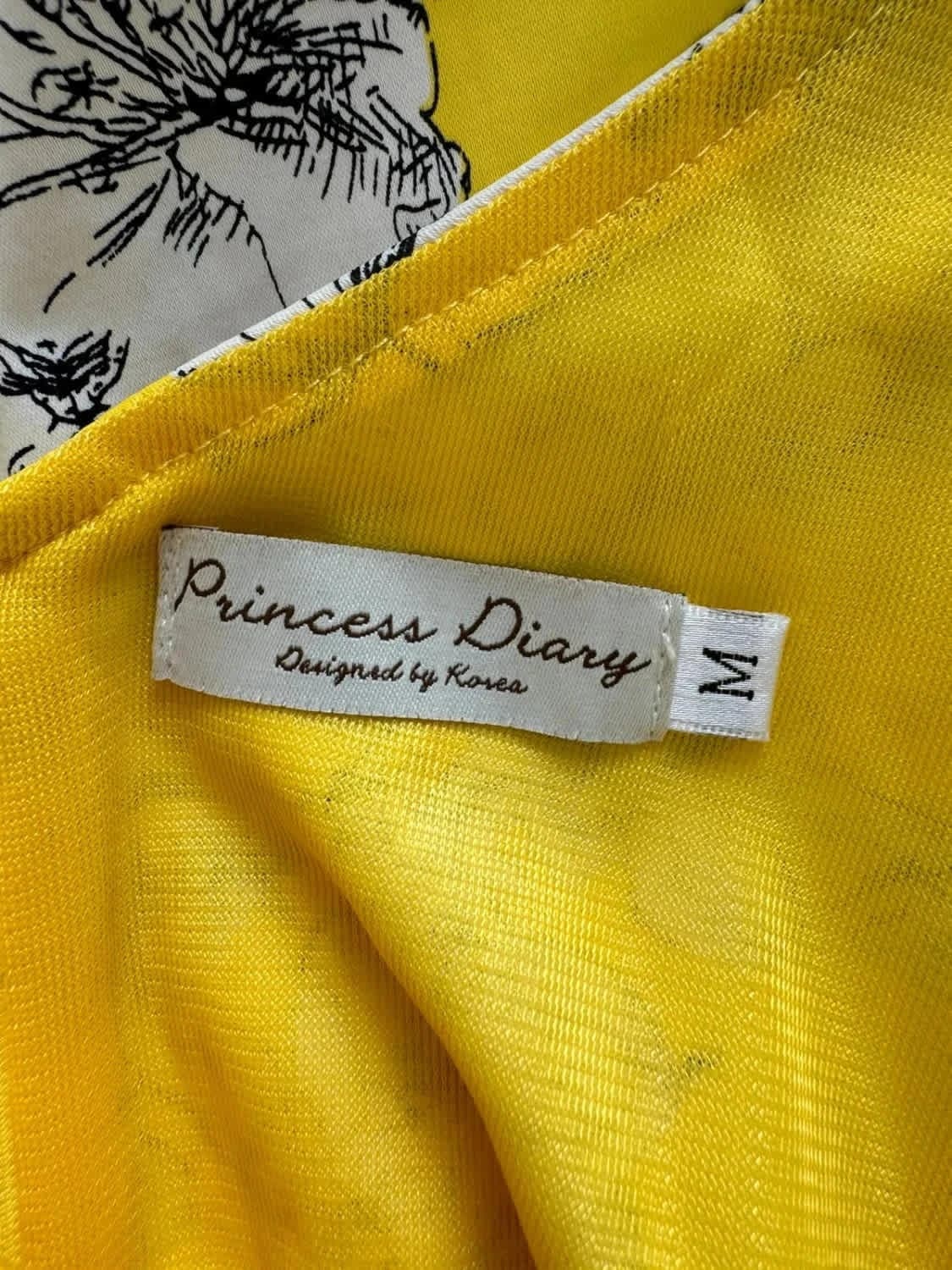 Robe jaune fleurie taille M - Photo 5/6