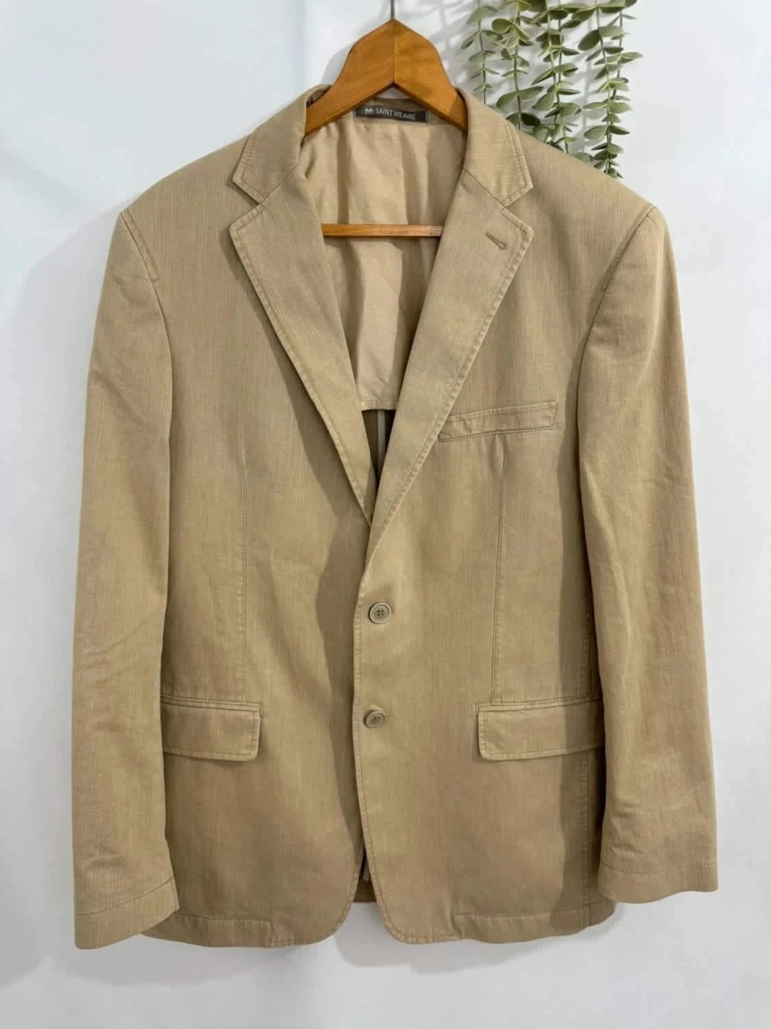 Veste blazer beige Bruno Saint Hilaire taille 50 - Photo 2/9